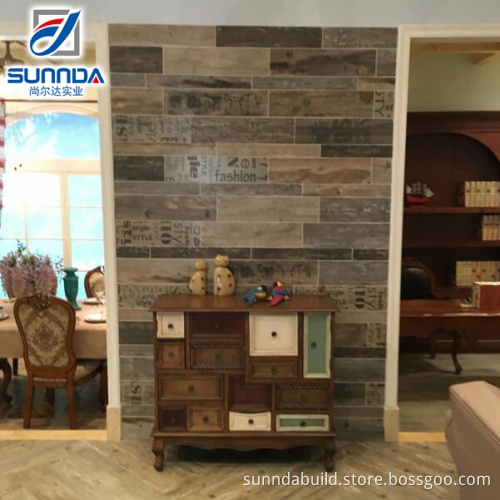 2016 popular non-slip square wood grain design ceramic floor and wall tiles